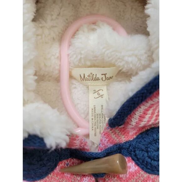 Matilda Jane Size 6 WARM HUGS Vest Hood Sherpa Lined Make Believe Girls - Picture 5 of 8